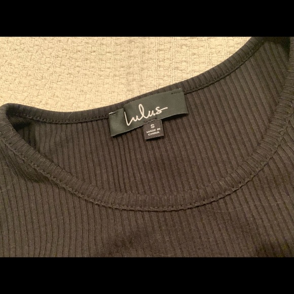 NOT FOR SALE Lulu’s Haley Black Three-Quarter Sleeve Top - Picture 6 of 7